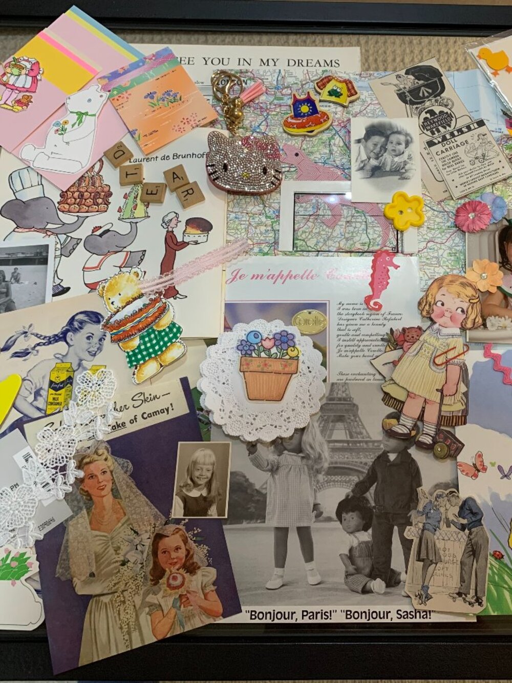 Pretty Pastel Ephemera, old and new, for junk journaling